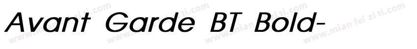 Avant Garde BT Bold字体转换